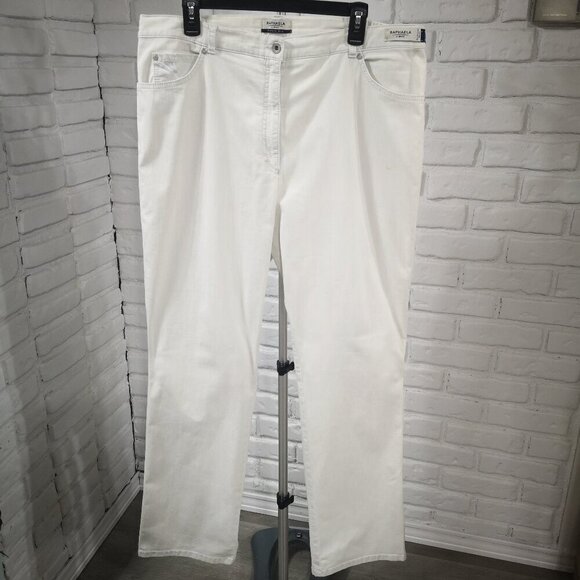 Raphaela by Brax Proform Slim Ladies Size 18R Rosanna Rocket Off White Pants - Picture 1 of 14